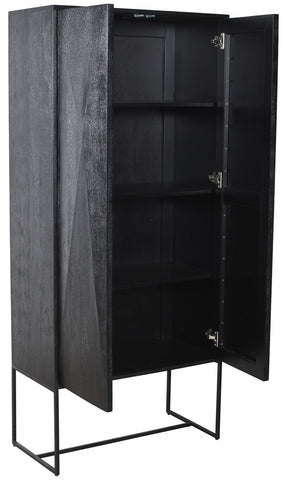 Onyx cabinet black 2 drs