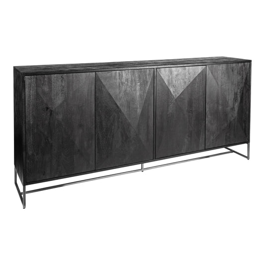 Onyx sideboard 4 doors Black/Black