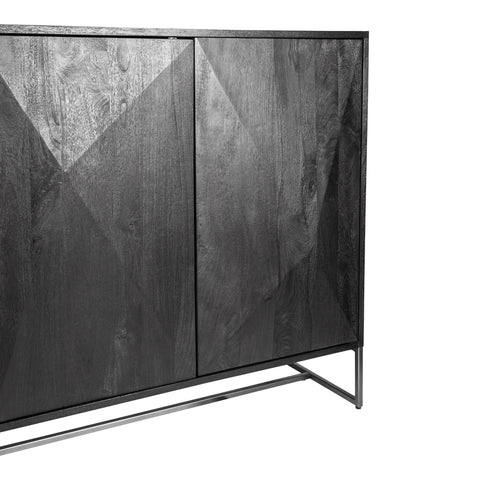 Onyx sideboard 4 doors Black/Black