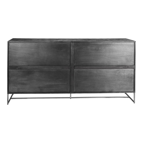 Onyx sideboard 4 doors Black/Black
