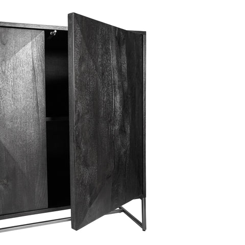 Onyx sideboard 4 doors Black/Black