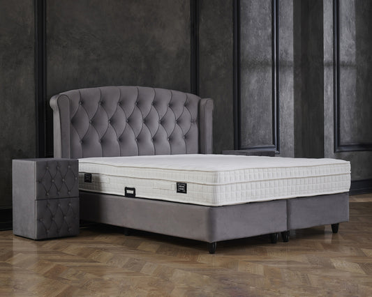 Storage box spring Aurora Velvet Anthracite 160x200
