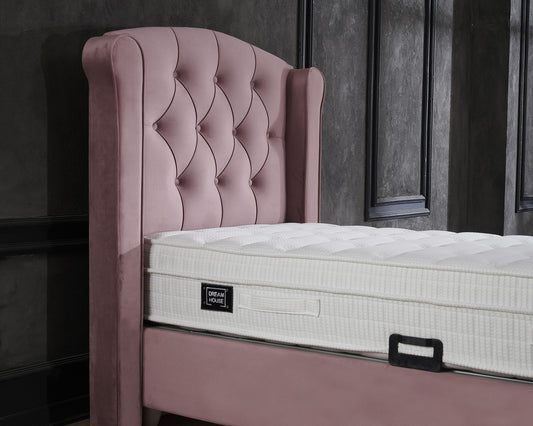 Storage box spring Aurora Velvet Pink 90x200