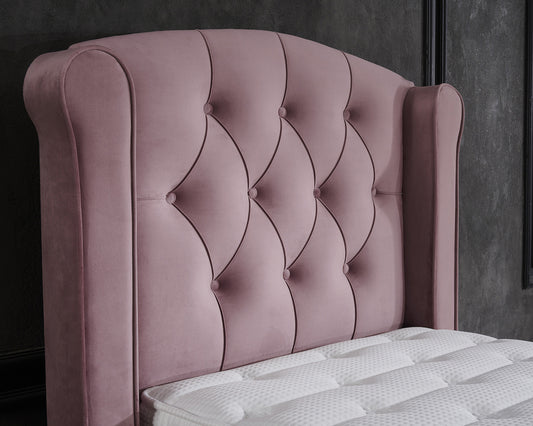 Storage box spring Aurora Velvet Pink 90x200
