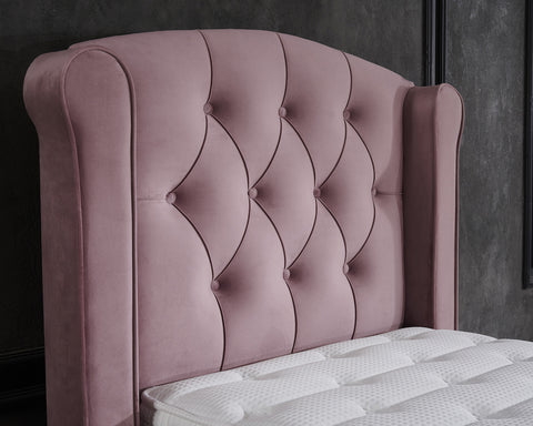 Storage box spring Aurora Velvet Pink 90x200