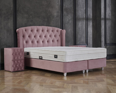 Storage box spring Aurora Velvet Pink 90x200