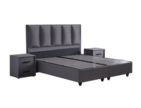 Storage box spring Birdybedd Anthracite 160x200