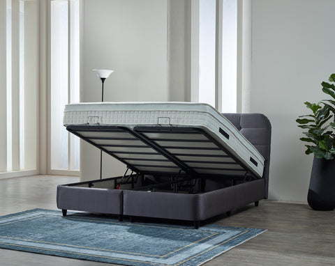 Storage box spring Rondo Velvet Anthracite 180x200