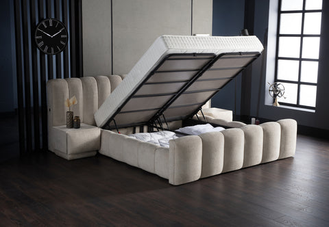 Storage box spring Iosbedd Beige 180x200