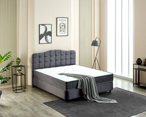 Storage box spring Marrakech Velvet Anthracite 160x200