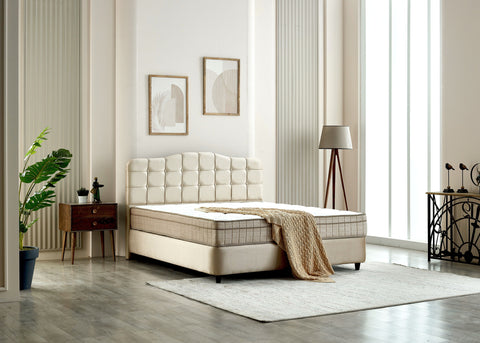 Storage box spring Marrakech Velvet Beige 140x200