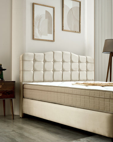 Storage box spring Marrakech Velvet Beige 140x200