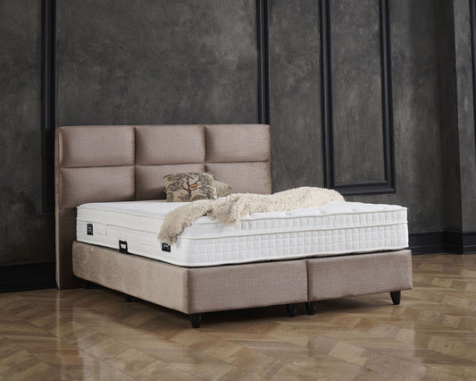 Storage box spring Mississippi Taupe 180x200