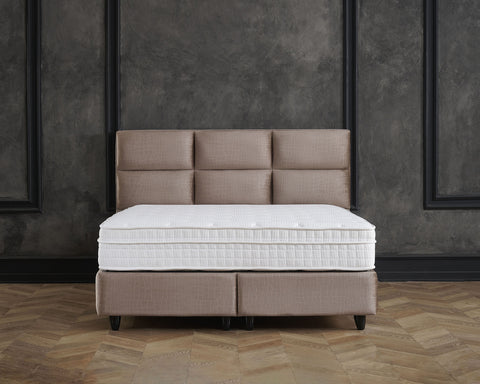 Storage box spring Mississippi Taupe 180x200