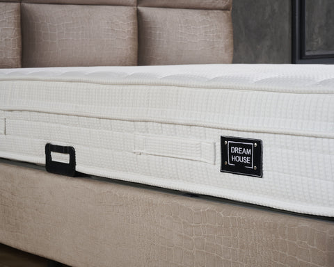 Storage box spring Mississippi Taupe 180x200