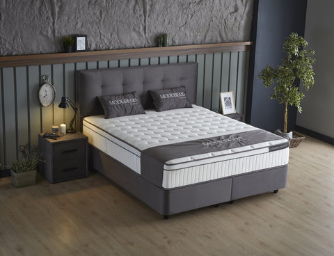 Storage box spring Fashion bed Anthracite 140x200
