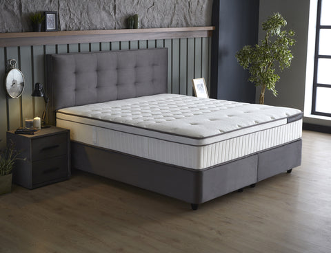 Storage box spring Fashion bed Anthracite 140x200