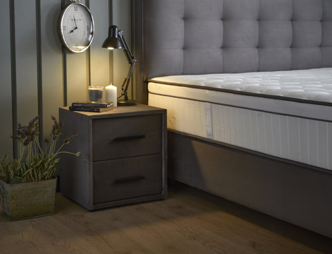 Storage box spring Fashion bed Anthracite 140x200