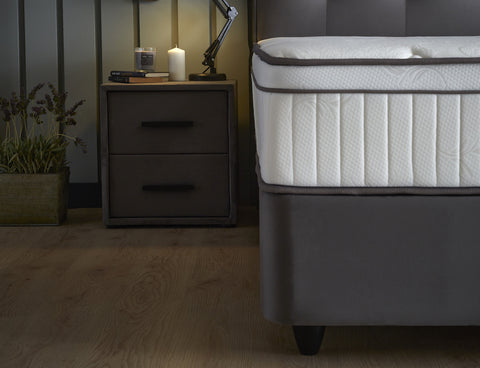 Storage box spring Fashion bed Anthracite 90x200 - Single