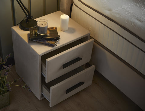 Storage box spring Fashion bed Beige 140x200