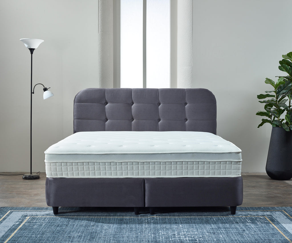 Storage box spring Rondo Velvet Anthracite 160x200