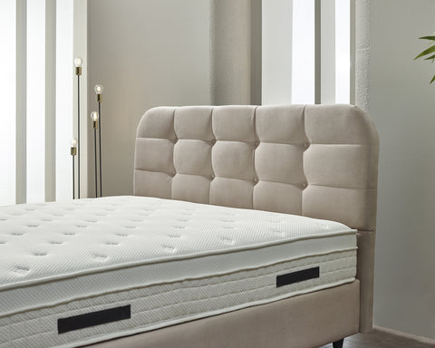 Storage box spring Rondo Velvet Beige 140x200