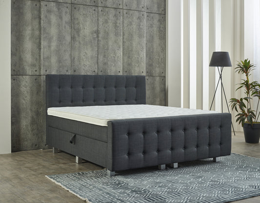 Storage box spring Shurgard Anthracite 180x200 - With footboard