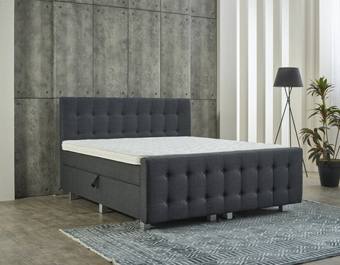 Storage box spring Shurgard Anthracite 180x200 - With footboard
