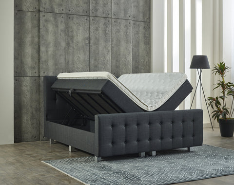 Storage box spring Shurgard Anthracite 180x200 - With footboard
