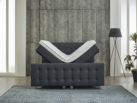 Storage box spring Shurgard Anthracite 180x200 - With footboard