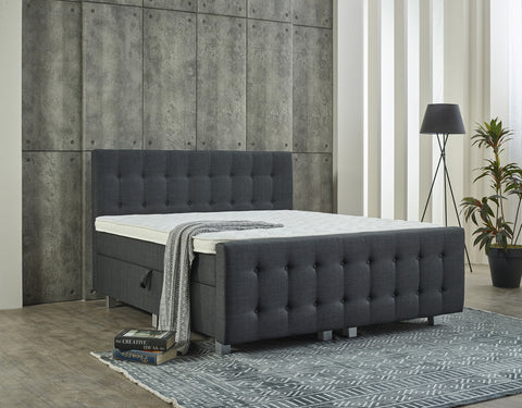 Storage box spring Shurgard Anthracite 180x200 - With footboard