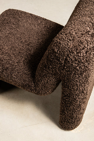 Oslo fauteuil teddy coffee