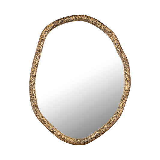 Miroir rond en forme organique de Paislie Brass