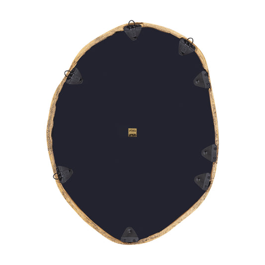 Miroir rond en forme organique de Paislie Brass