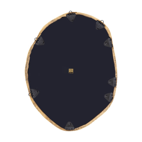 Miroir rond en forme organique de Paislie Brass