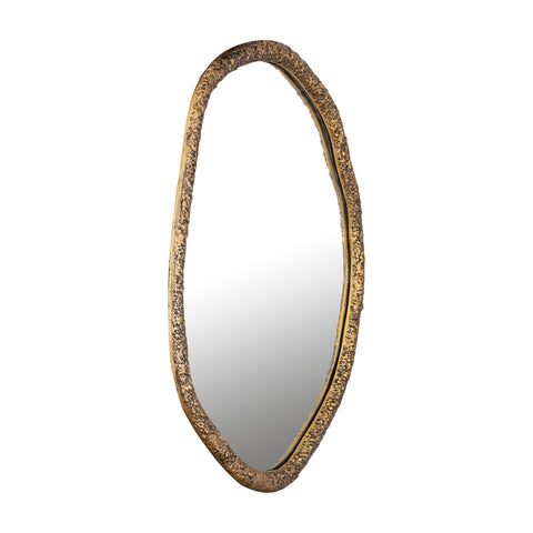 Miroir rond en forme organique de Paislie Brass