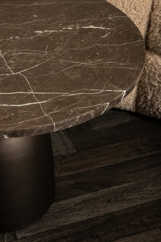 Patras side table brown marble