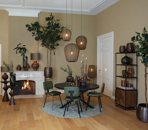 Ceiling lamp Plumeria - Dark green - Ø42cm
