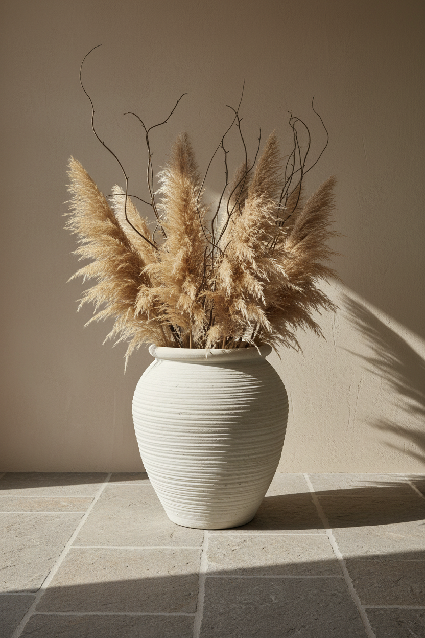 Pot met ribbels Japandi