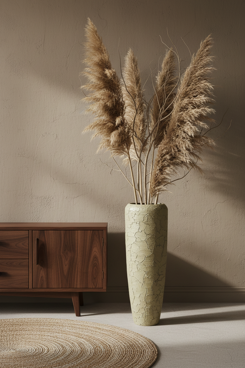 Pot Rover Beige Japandi setting met walnoot