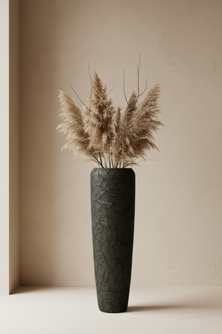 Pot Rover Coal slank met pampas