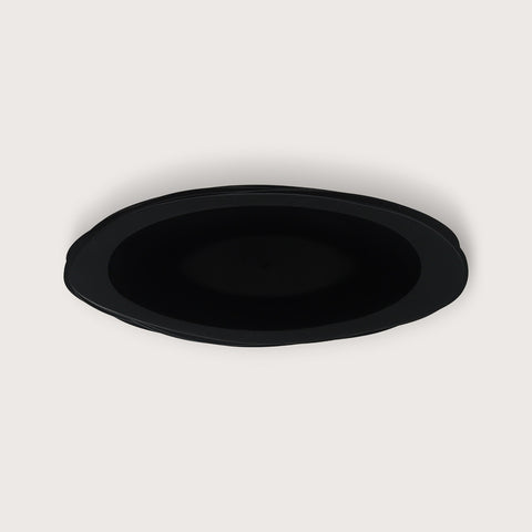 Pot Rose Oval Black Matte L50 W20 H25