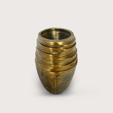 Pot Rose Oval Gold L80 W32 H40