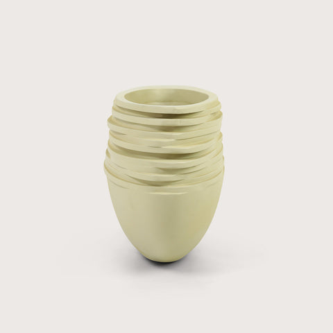 Pot Rose Oval Oyster White L50 W20 H25