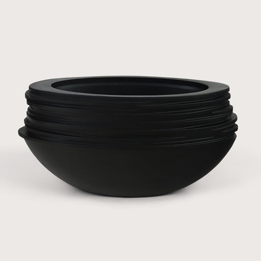 Pot Roza Oval Black Matte L80 W32 H40