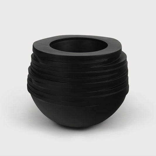 Pot Rose Black Matte D47 H36