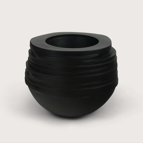 Pot Rose Black Matte D47 H36