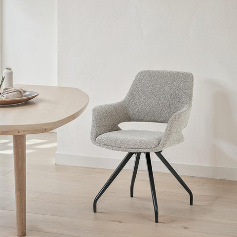 Eetkamerstoel Capp Taupe Draaibaar (Set van 2) Livingfurn