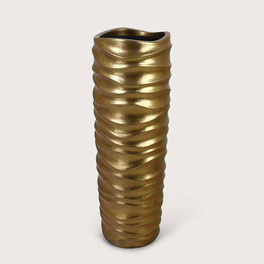 Vaas smal Wefy L goud D33 H98 translates to "Vase small Wefy L gold D33 H98"