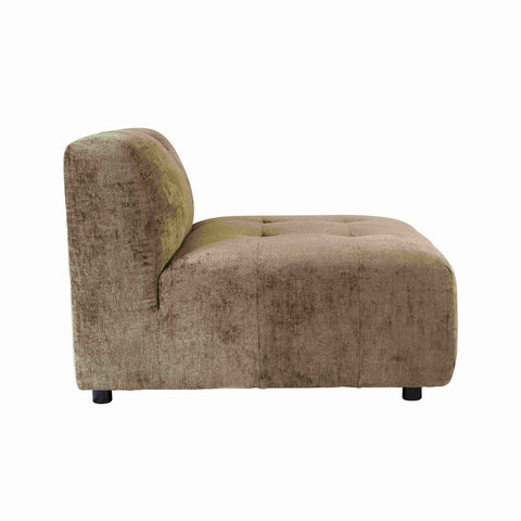 Elemento del sofá Quinta en terciopelo suave verde musgo